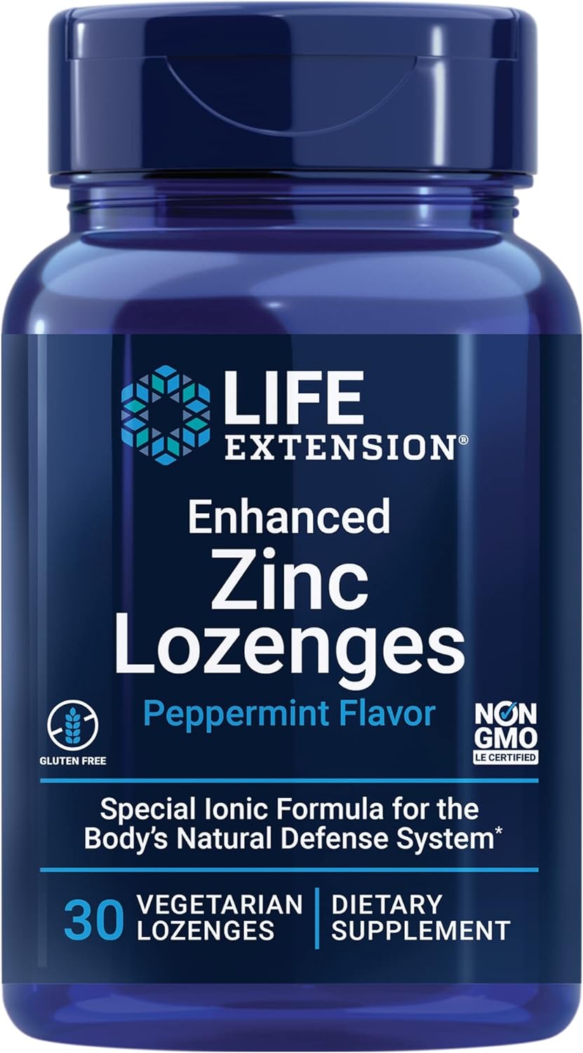 Enhanced Zinc Lozenges Peppermint Flavor