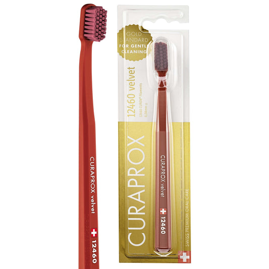 12460 velvet SWISS PREMIUM TOOTHBRUSH (GOLD STANDARD  FOR GENTLE CLEANING)