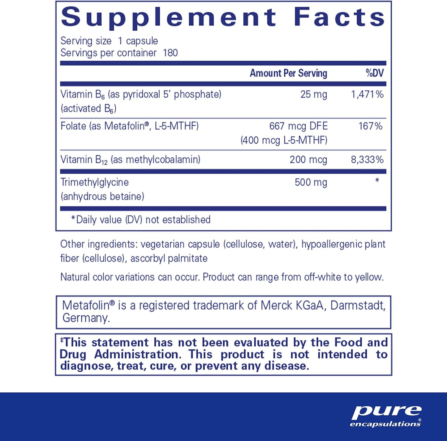 Homocysteine Factors Dietary Supplement