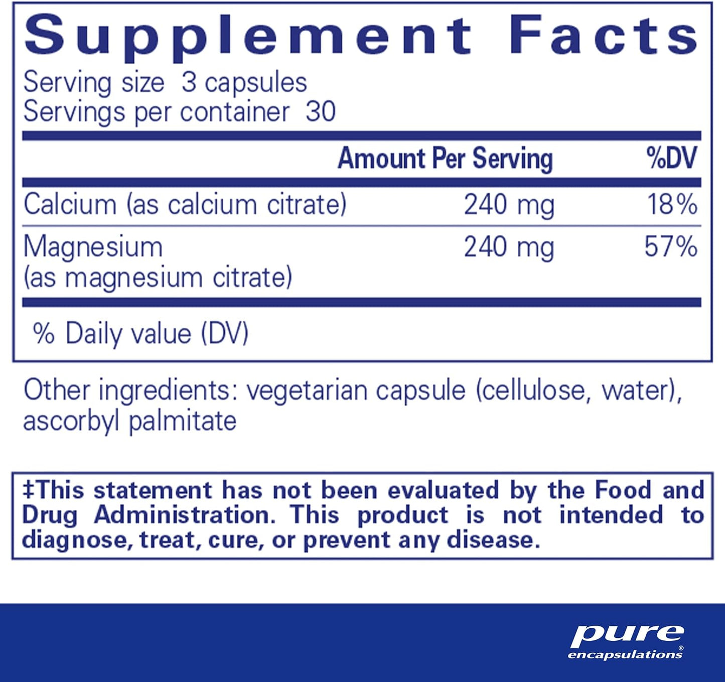 Calcium Magnesium (citrate) Dietary Supplement