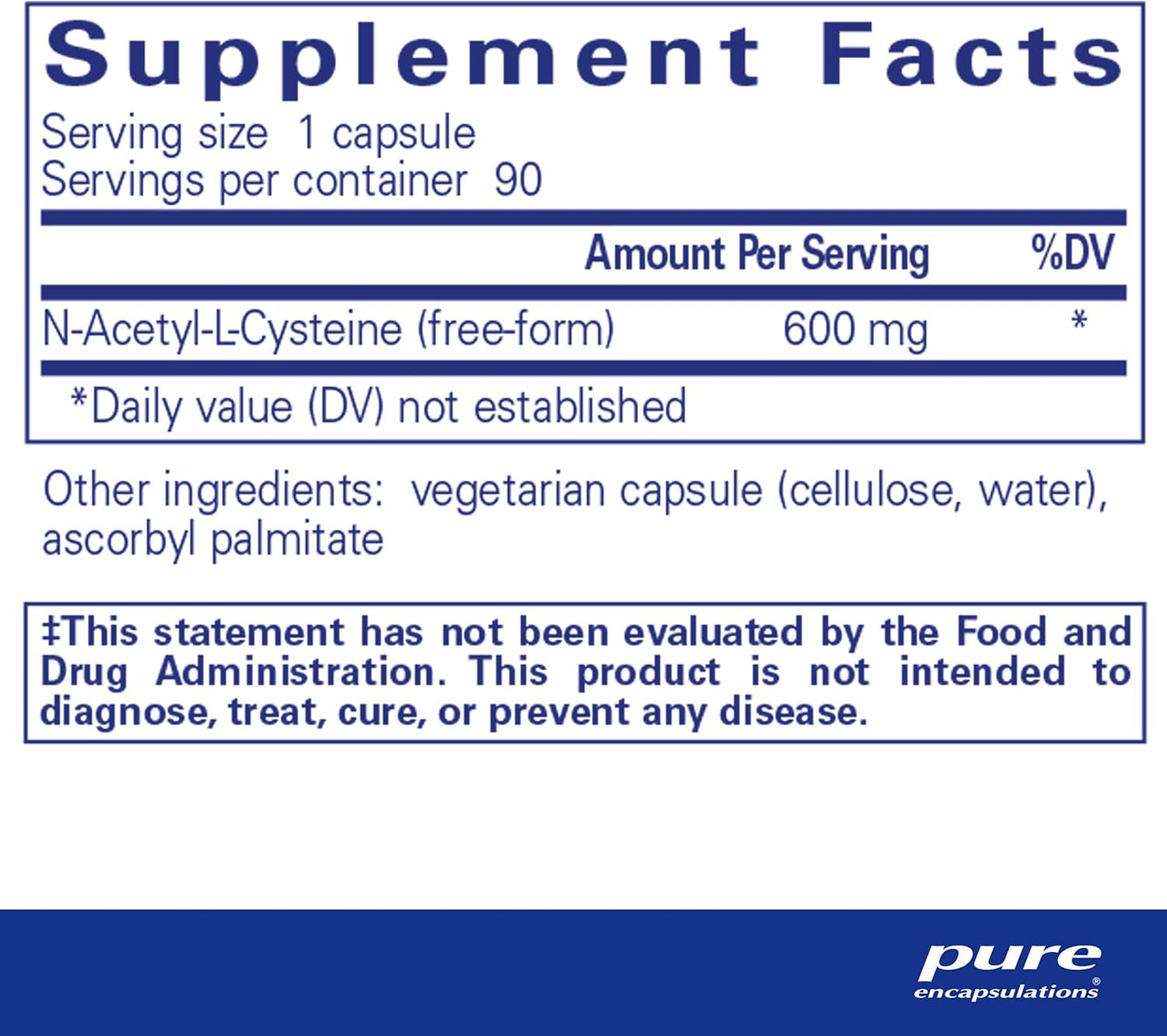 NAC 600mg Dietary Supplement