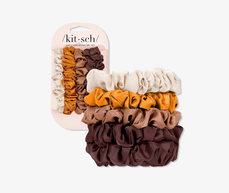 Satin Scrunchies 5PC Set - Sedona