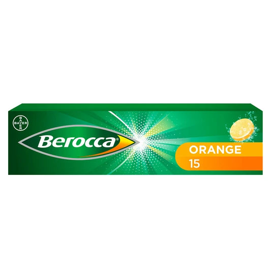 Berocca Energy Effervescent Tablets Orange-15ct Sugar-Free